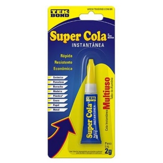 Cola Instantânea Super Cola 2g TeK Bond Areia Votorantim Tijolos Votorantim Loja de Material de Construção em Votorantim