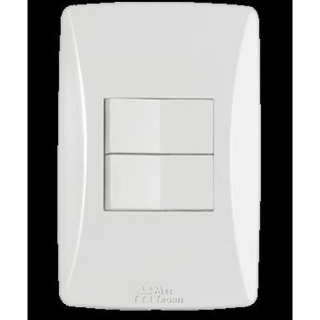 Interruptor 2 Teclas Simples Mec Tronic Petra 81011 Material de Construção Votorantim Pedra Votorantim Churrasqueiras Votorantim Ferro Votorantim